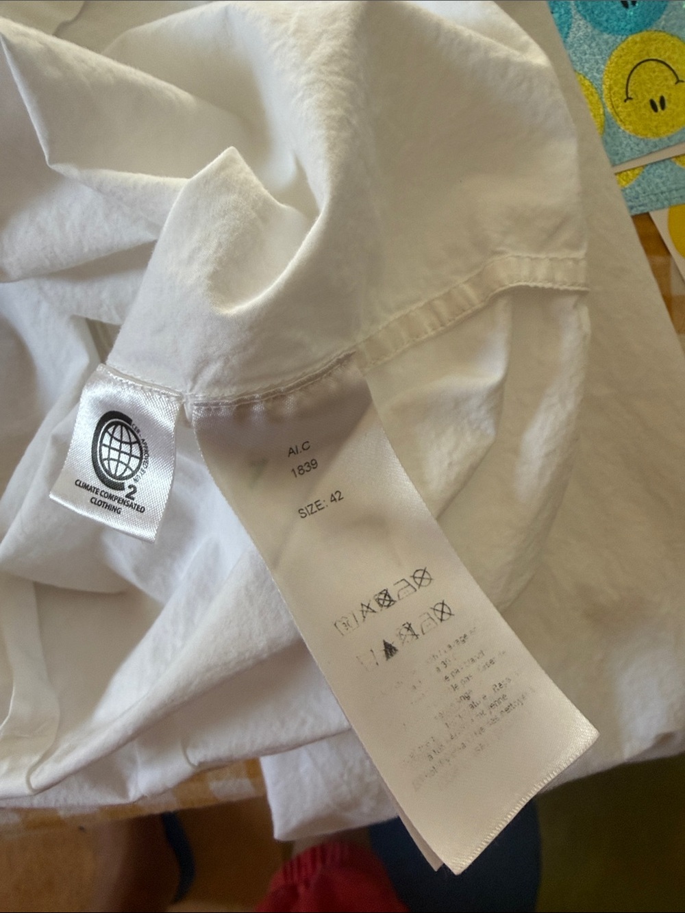 Ganni White Ruffle Collar Button-Down Blouse - Picture 4 of 5